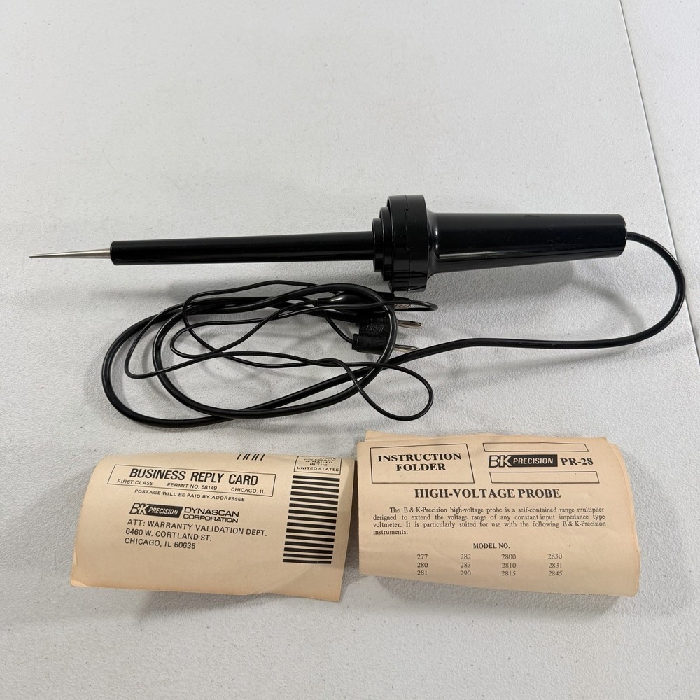 BK Precision PR-28 High Voltage Probe W/ Instructions