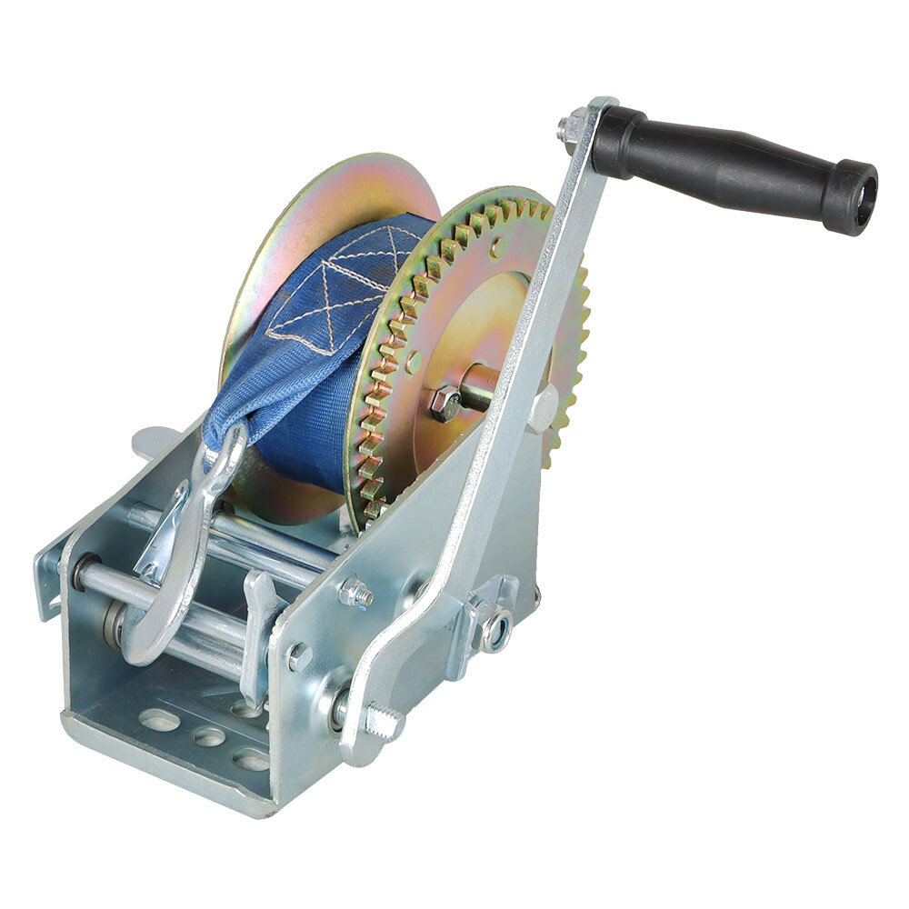 3500 lbs Dual Gear Hand Winch Hand Crank Manual Boat ATV RV Trailer