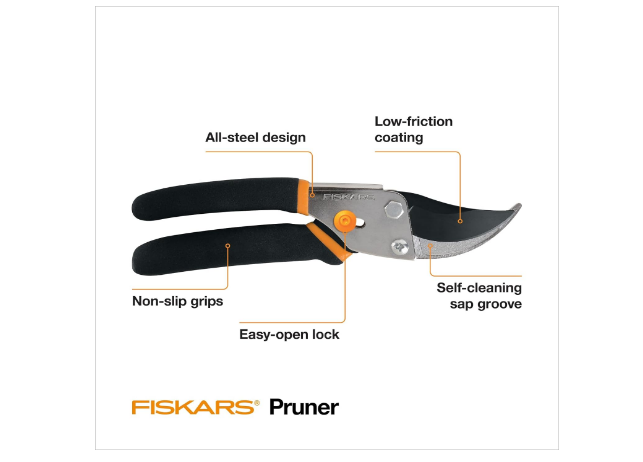 Garden Clippers Pruning Shears Plant Cutting Sharp Precision Long Lasting 5/8"