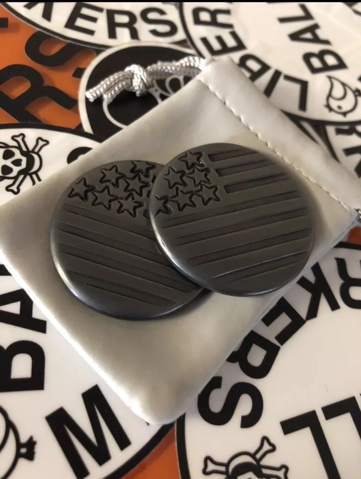 OLD GLORY!  (blackened) Hand Made Custom Copper Golf Ball Marker!