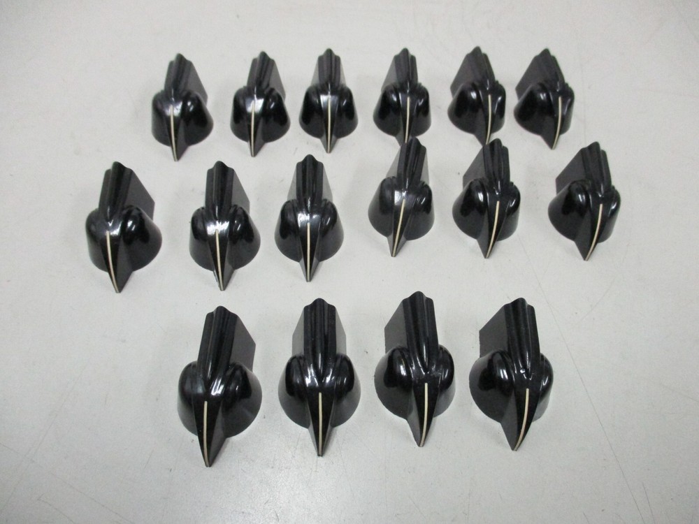 16 Daka Ware Chickenhead Black Control Knobs With Engraved White Indicator Lines