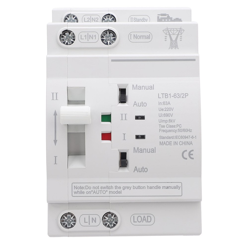 Double Power Automatic Transfer Switch 63A 2P ATS Power Transfer Switch♡