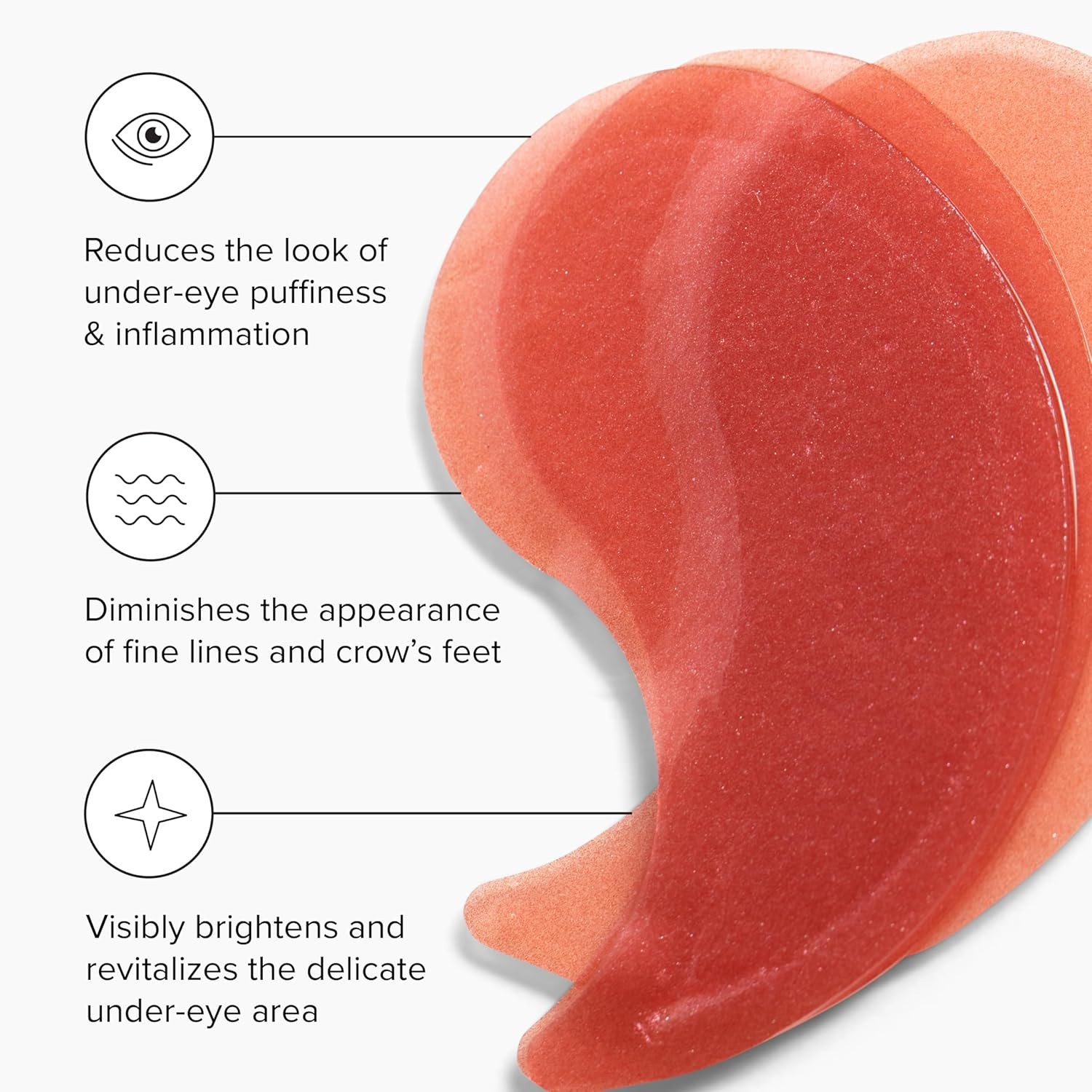 Brightening Eye Masks (30 Pairs) - Caffeine Eye Masks for Dark Circles and Pu