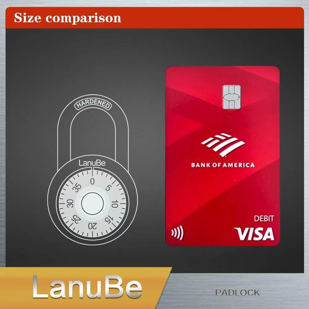 Lock Standard Dial Combination Lock 2 inches. Wide with Different Combination...