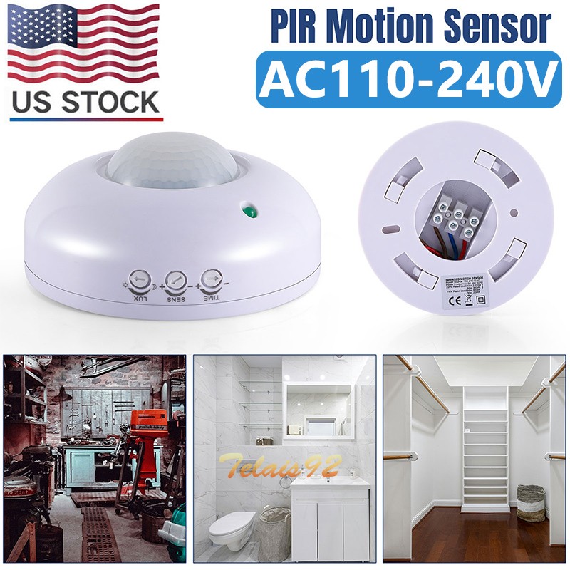 New Motion Sensor Infrared PIR Movement Detector Outdoor Sensor Light Switch