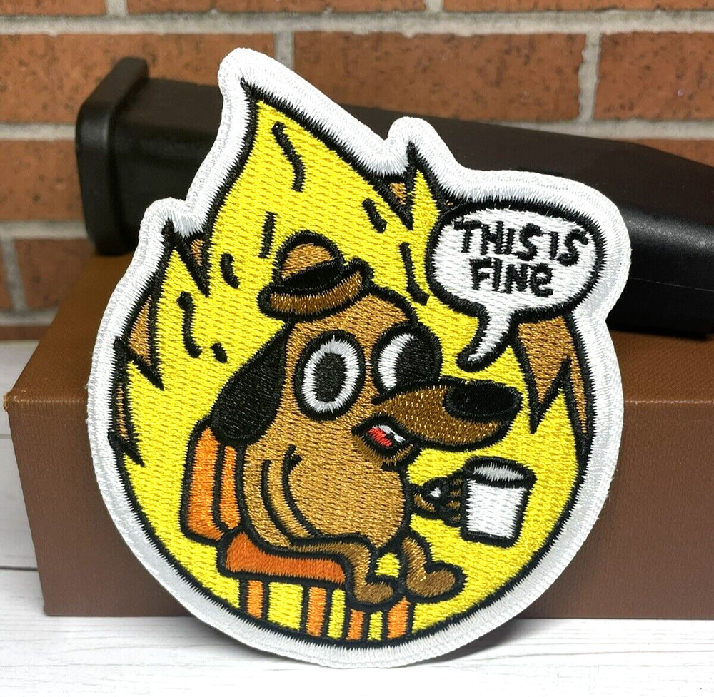 Tactical Morale Gun Patch - This is Fine Patch - Iron On Funny Morale Patch