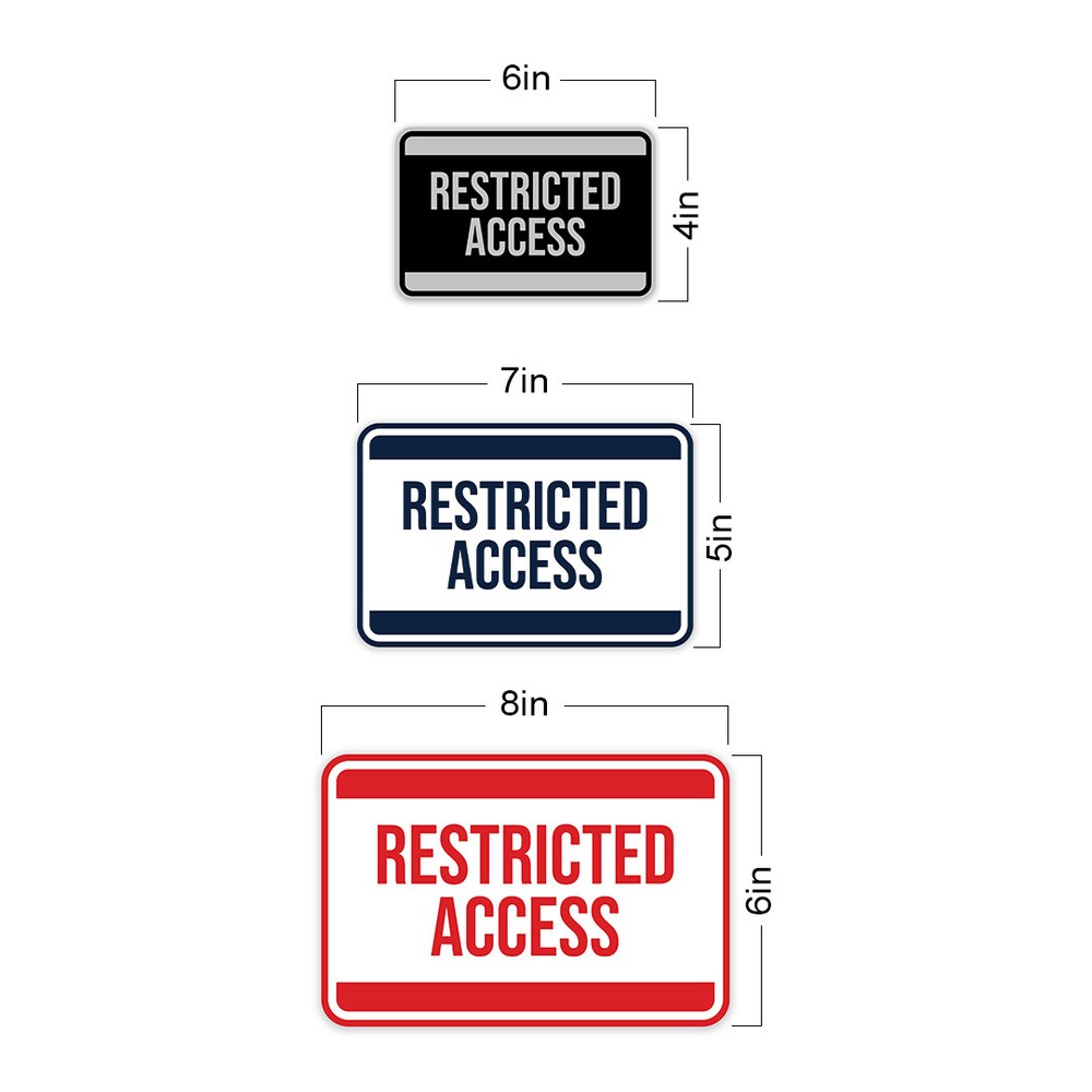 Classic Framed Restricted Access Wall or Door Sign