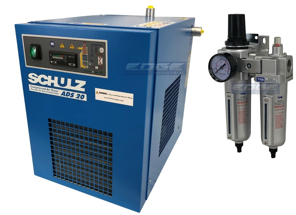 SCHULZ 20 CFM REFRIGERATED COMPRESSED AIR COMPRESSOR DRYER 115V, COMPLETE KIT