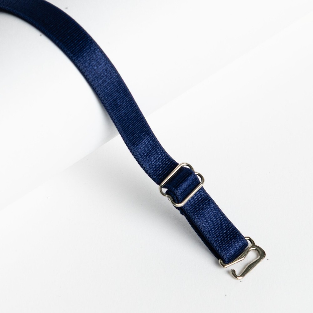NAVY BLUE REPLACEMENT BRA STRAPS - ADJUSTABLE - 1CM WIDE - 2 PAIRS