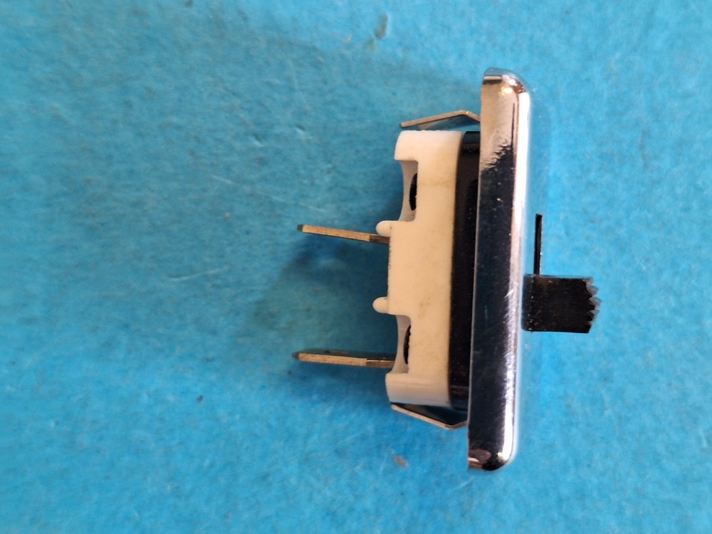 Slide switch ~ Single Pole On / Off ~ Chrome facia