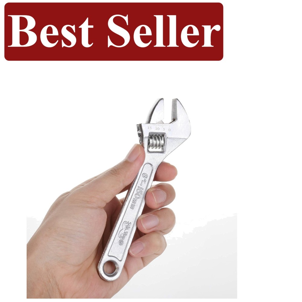 Versatile 6-Inch Adjustable Wrench with Etched Finish - Precision Performance