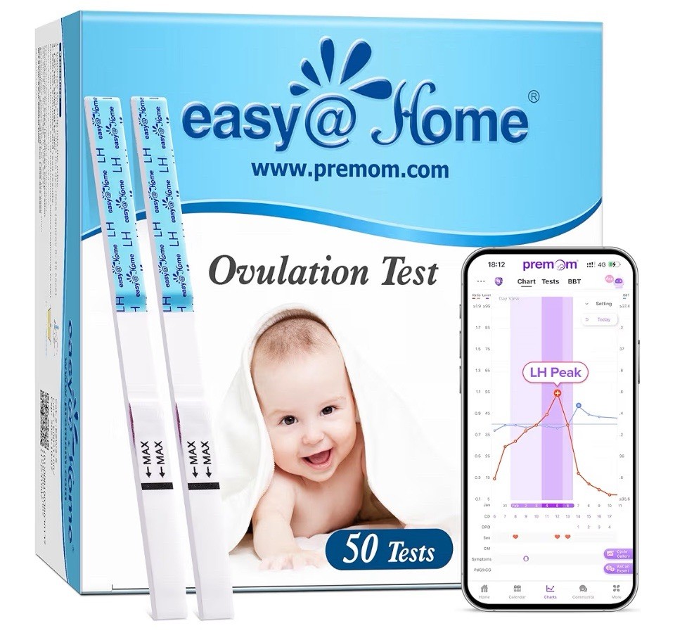 Easy@Home Ovulation Test Strips (50-Pack), FSA Eligible Ovulation Predictor Kit