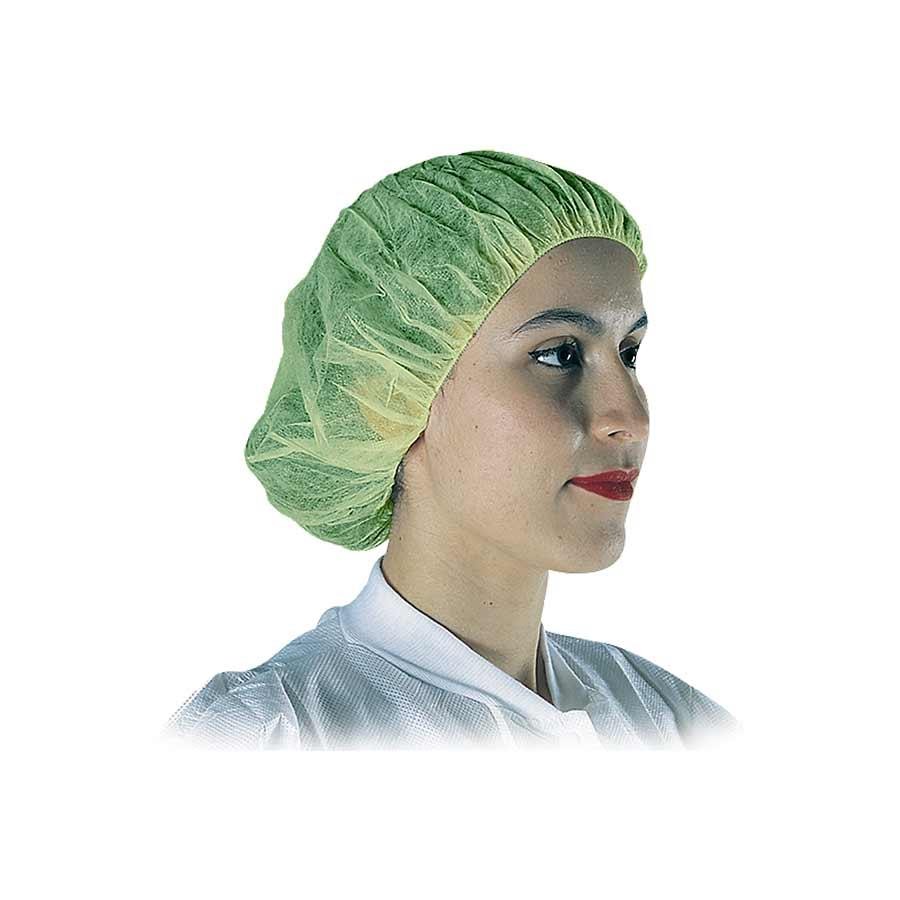 SPUNBONDED POLYPROPYLENE BOUFFANT CAPS - YELLOW 500/CS