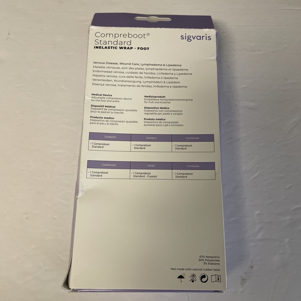 Sigvaris Compreboot Inelastic 30-40mmHg Black Med/Large