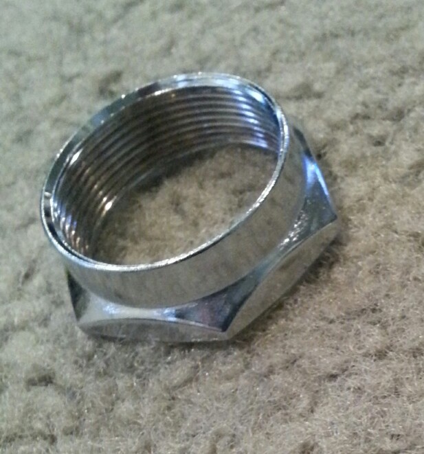 NEW CHROME BICYCLE HEADSET LOCK NUT 21.1 MM