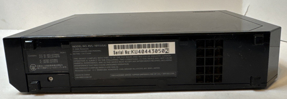 Black Wii Console Bundle RVL-101 Tested & Working