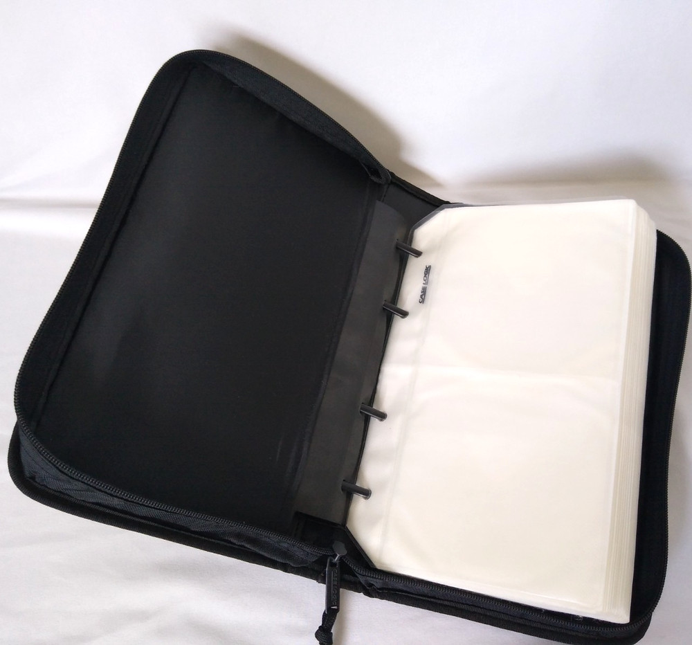 Vintage Case Logic Disk Holder Black 30 Disk CD / DVD Holder Soft Case Storage..