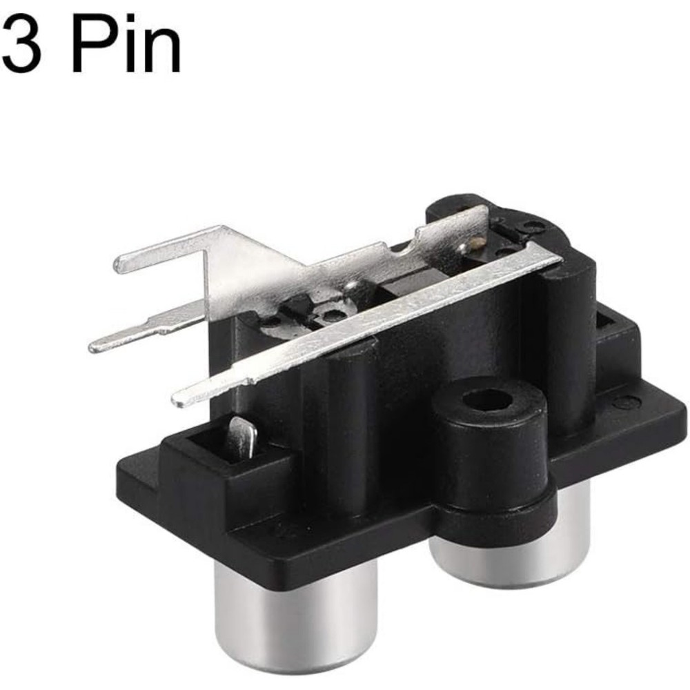 Brand New 2PCS RCA Female Socket Panel Mount Connector for Left & Right Audio