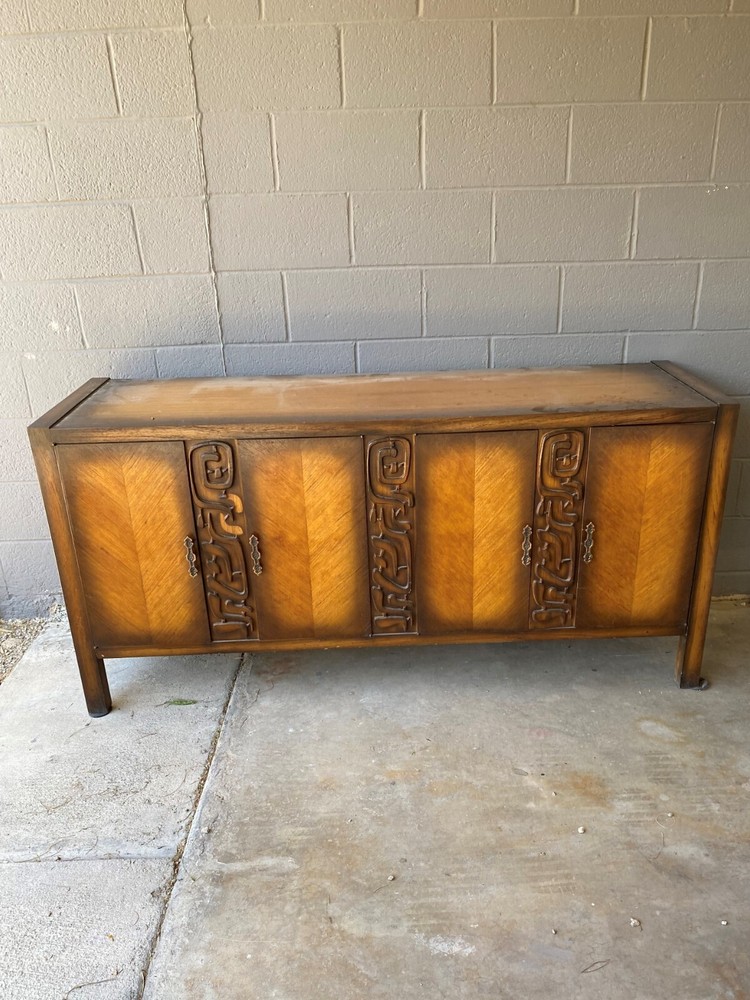 Mid 20th Century Brutalist Tessellated Sideboard