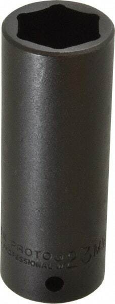 Proto 1/2" Drive 23mm Deep Impact Socket 6 Points, 3-1/2" OAL