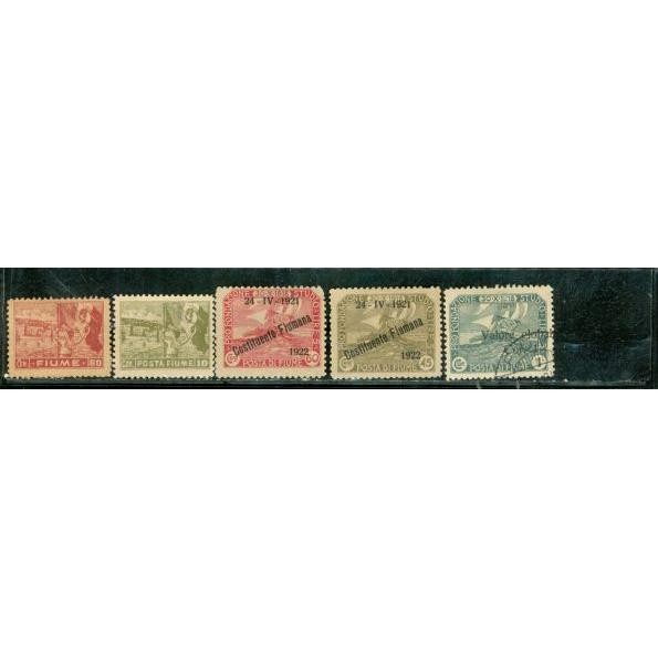 Fiume Lot , 5 stamps Lot 2