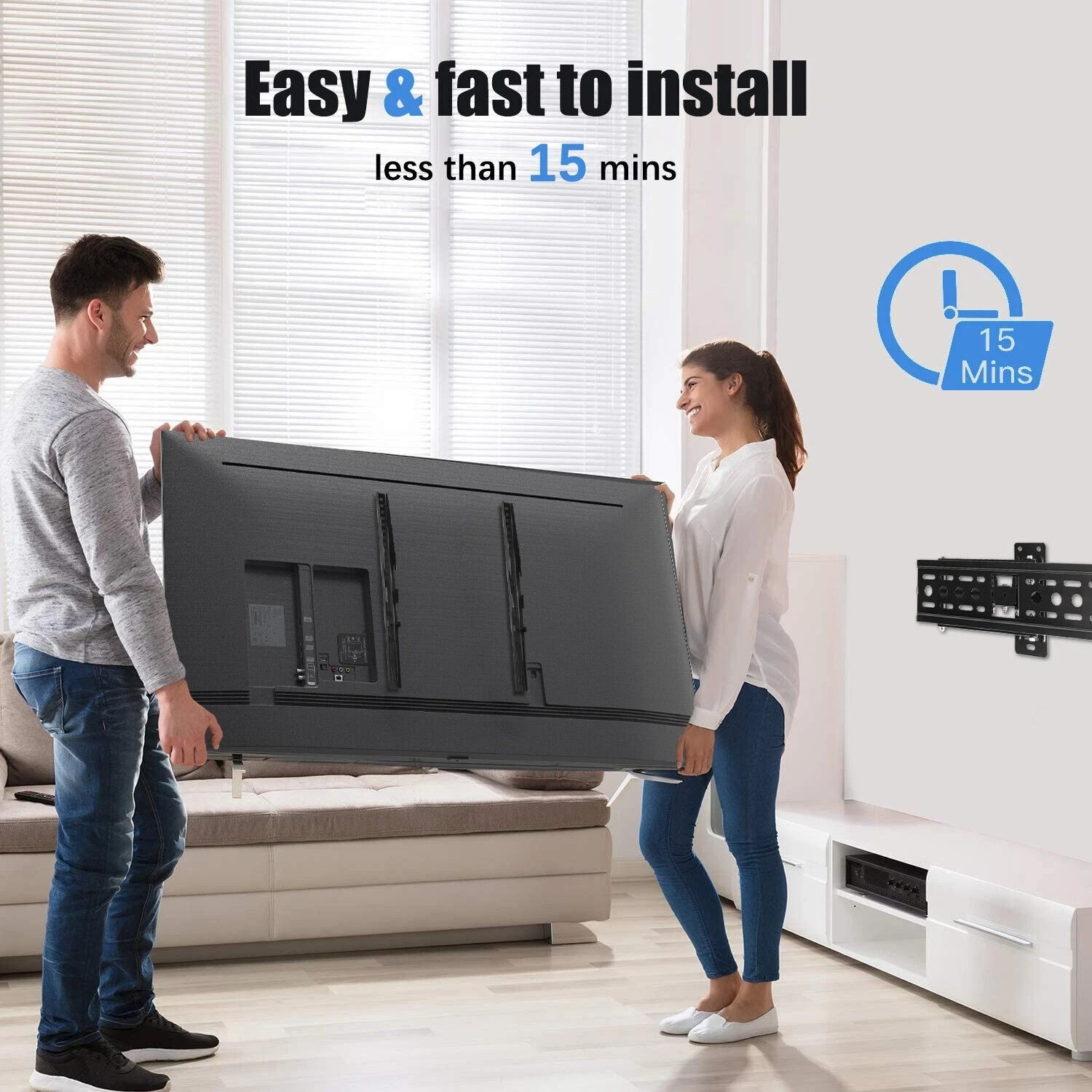 FULL MOTION LCD LED TV WALL MOUNT BRACKET SWIVEL TILT 26 32 40 42 43 47 50 55