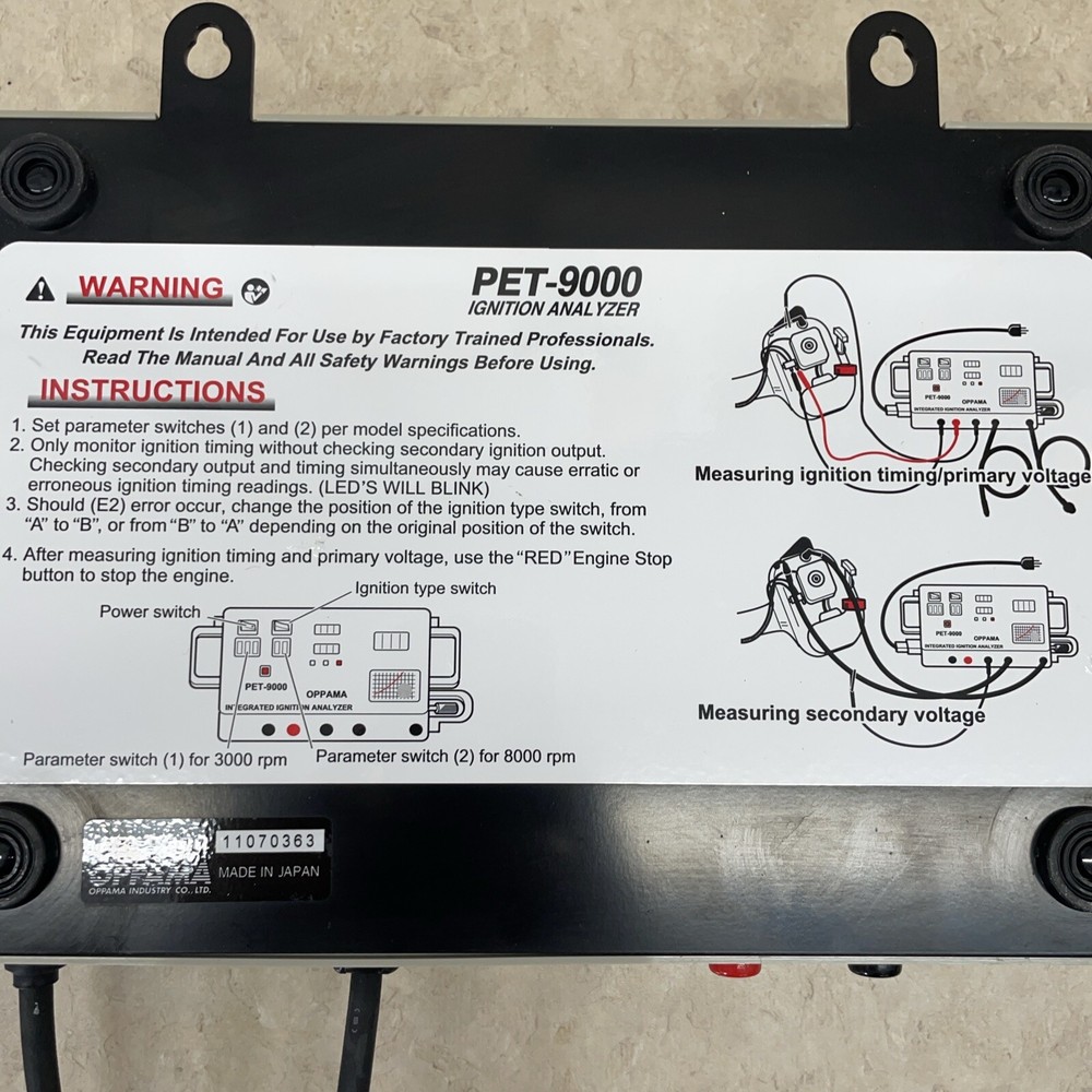 Oppama PET-9000 Integrated Ignition Analyzer ECHO Working