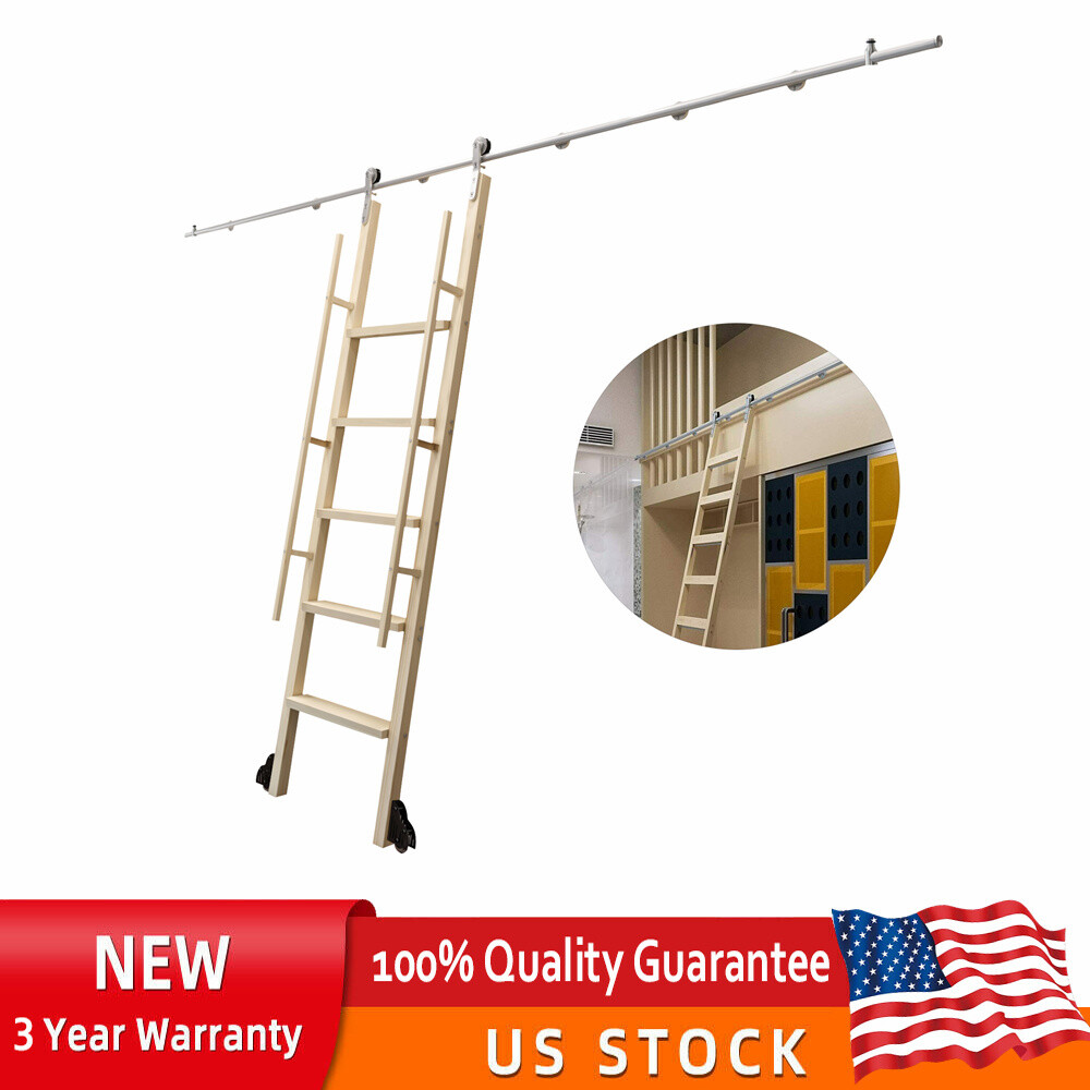 10 ft Stainless Rolling Ladder Hardware Rolling Library Ladder Track Rust-proof