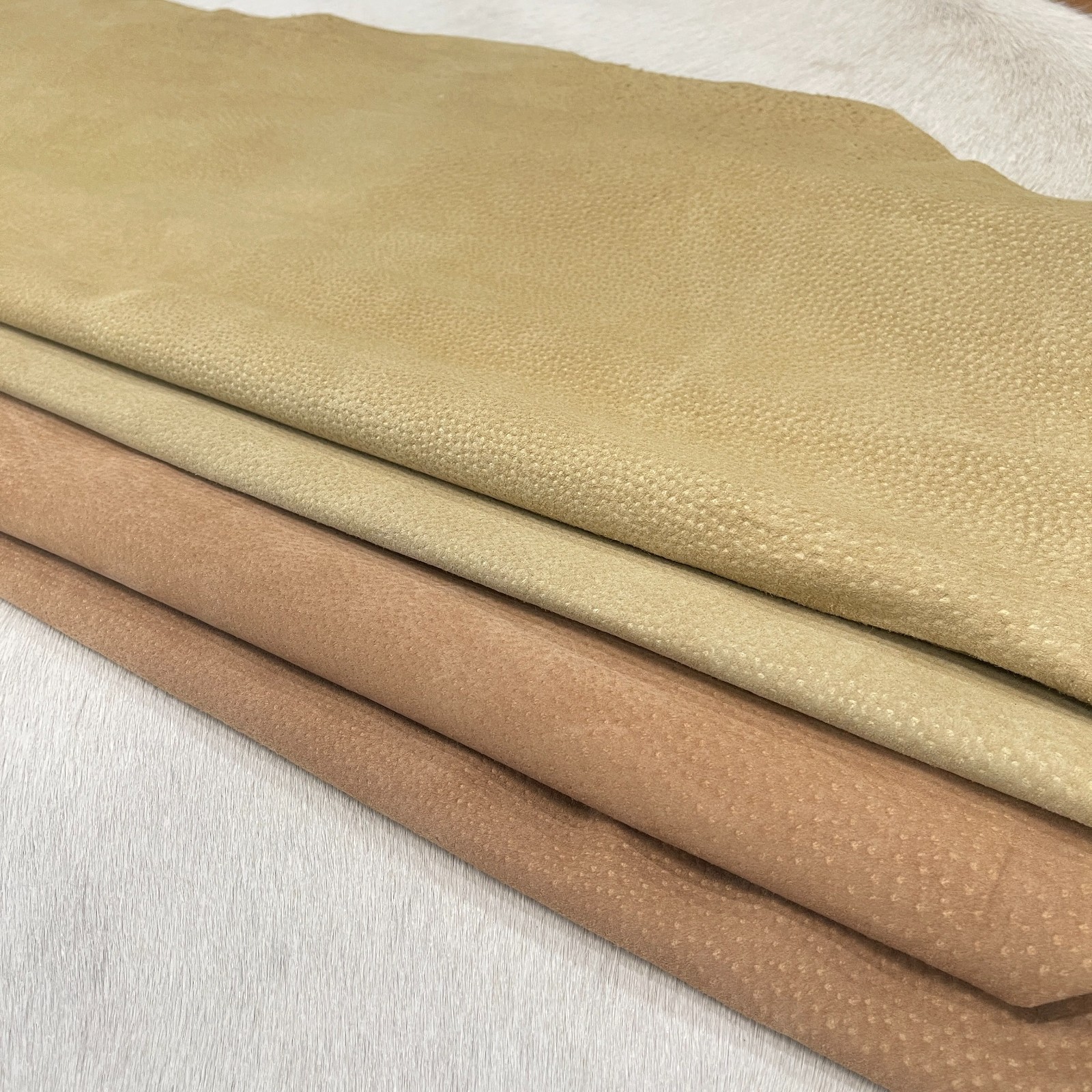 Avetco Beige or Tan Pig Split Suede Leather Hide 0.6-0.8mm |  2oz |  8–10 SF