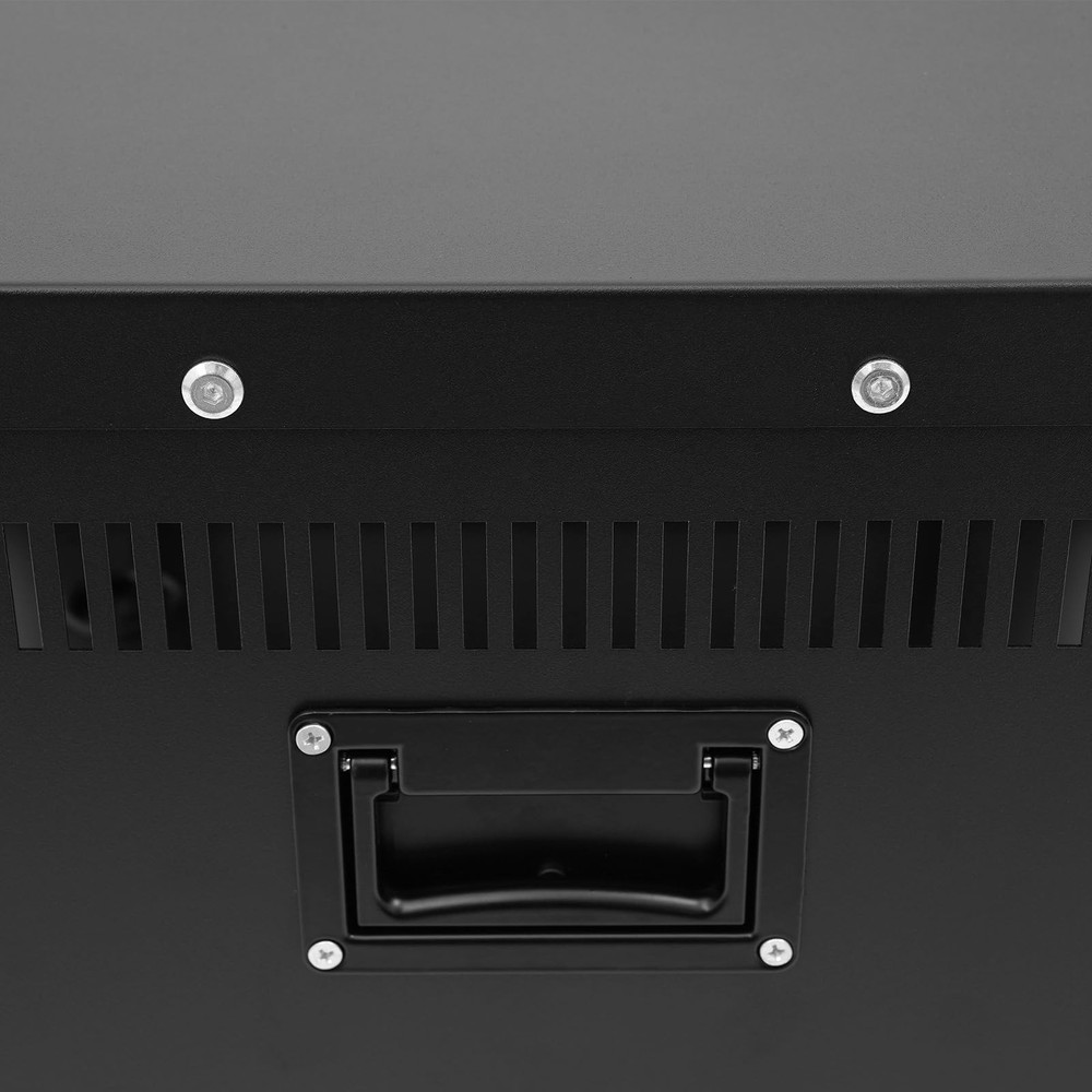 6U Open Frame Server Rack on Wheels with Locking Casters Black