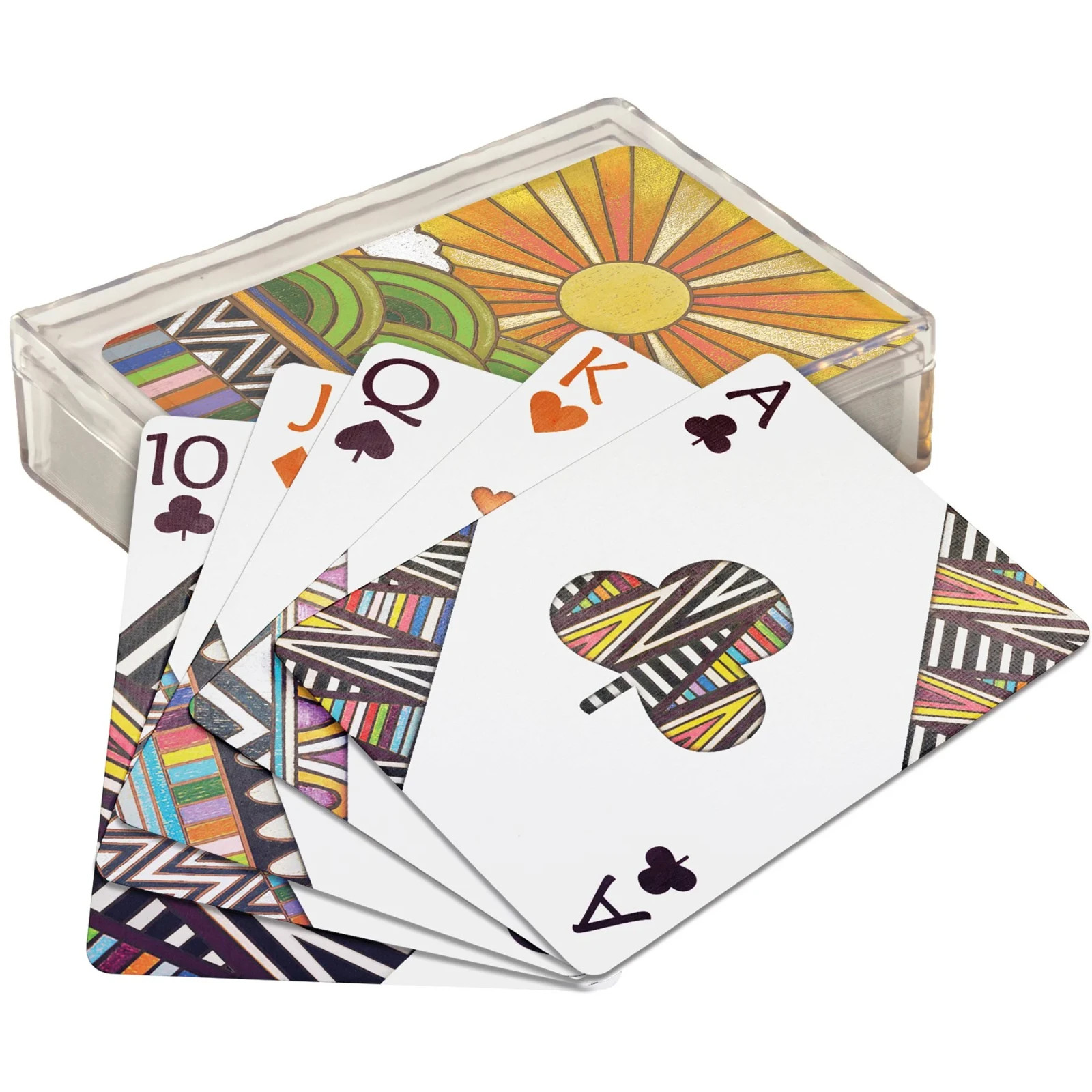 2 New Decks of Playing Cards in case, Lake & Sun theme , Plus BONUS item
