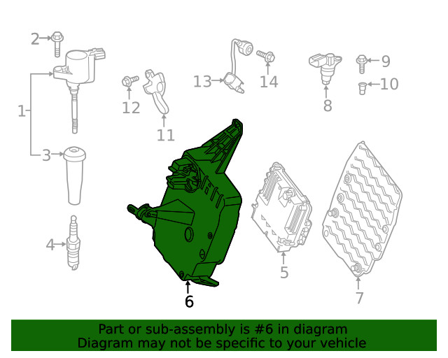 Genuine Ford Engine Control Module (ECM) Bracket CV6Z-12A659-H