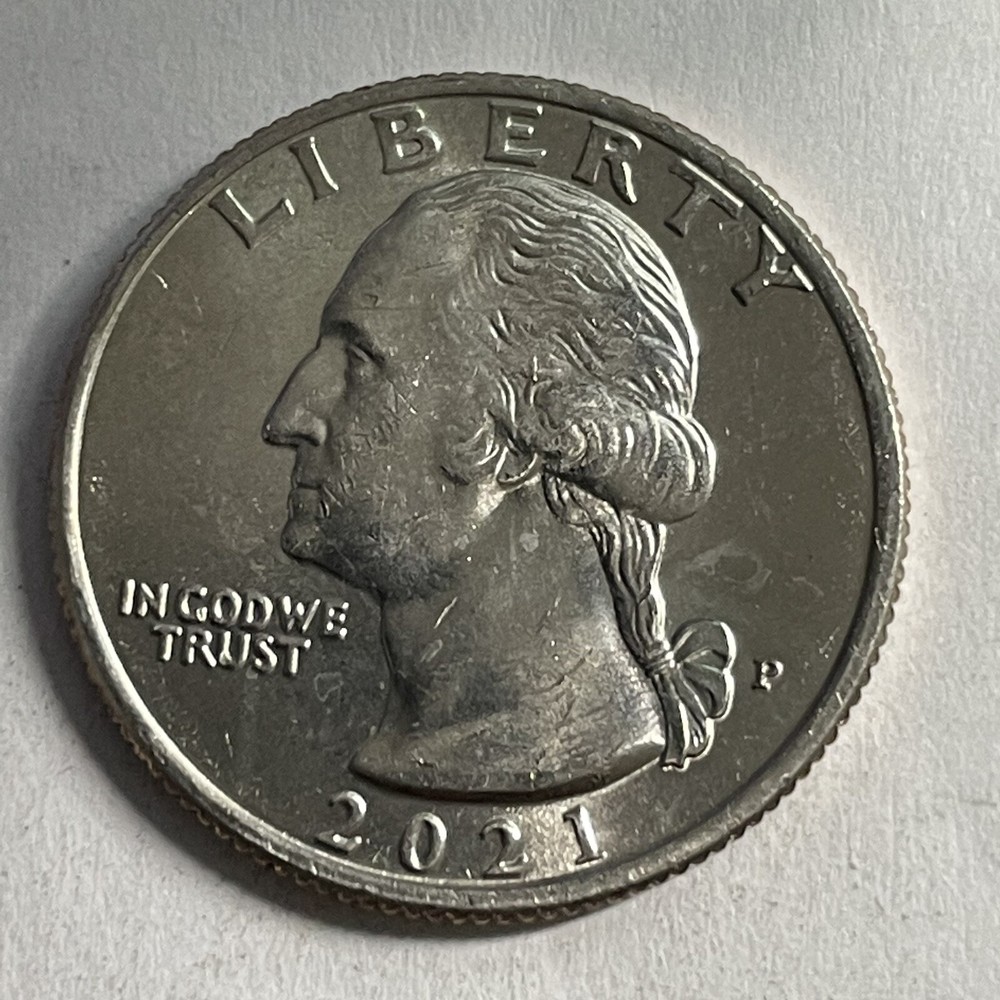 2021 P Washington Quarter Reverse Die Clash Error Coin