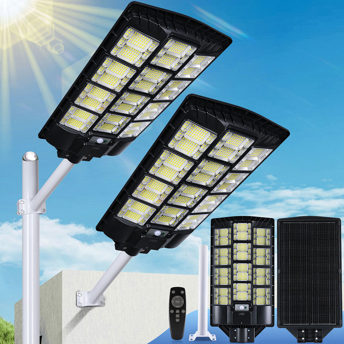 8700W Lamparas Luz Led Focos Solares Luces Exterior Para Patio Sensor De light