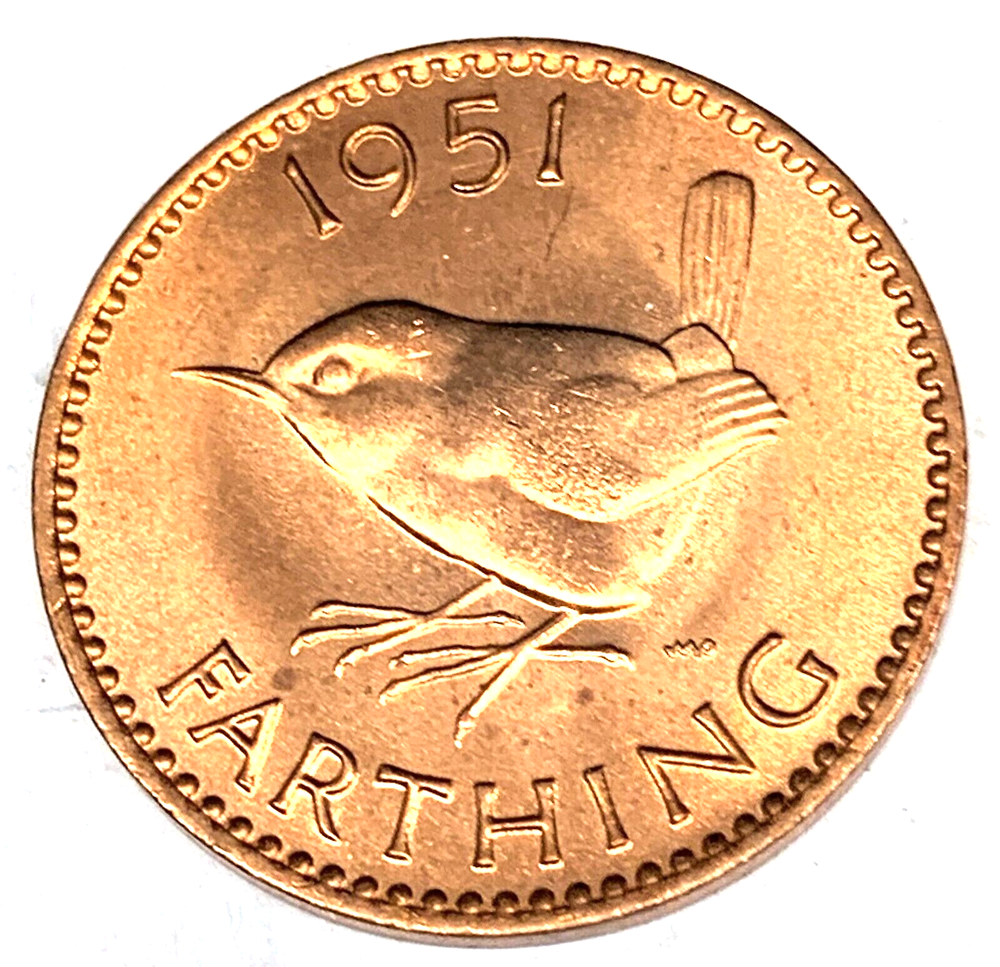 # C6265 GREAT BRITAIN COIN, FARTHING 1951 Unc.