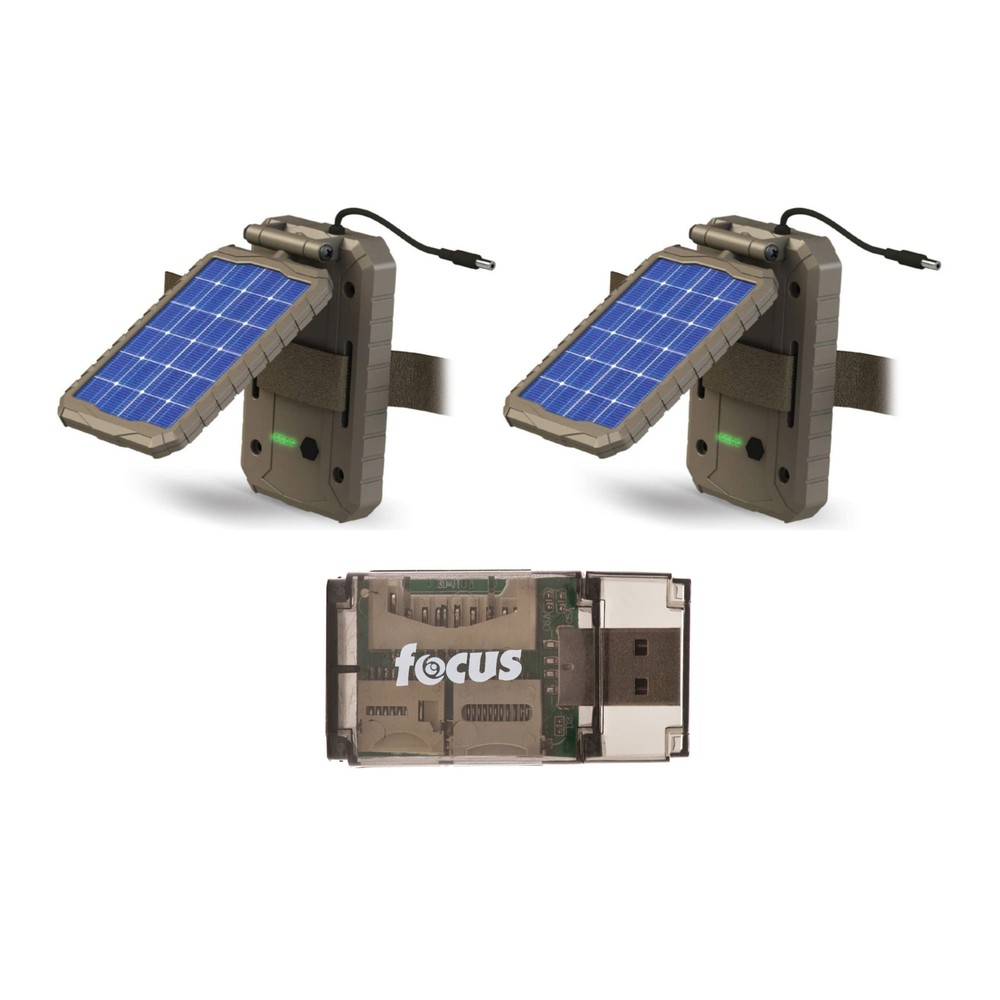 Stealth Cam Lithium Solar Power Panel 2-Pack with Card Reader