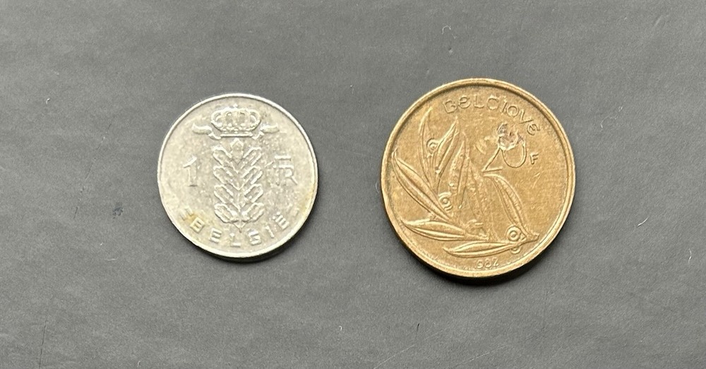 2 Belgian Circulated Coins