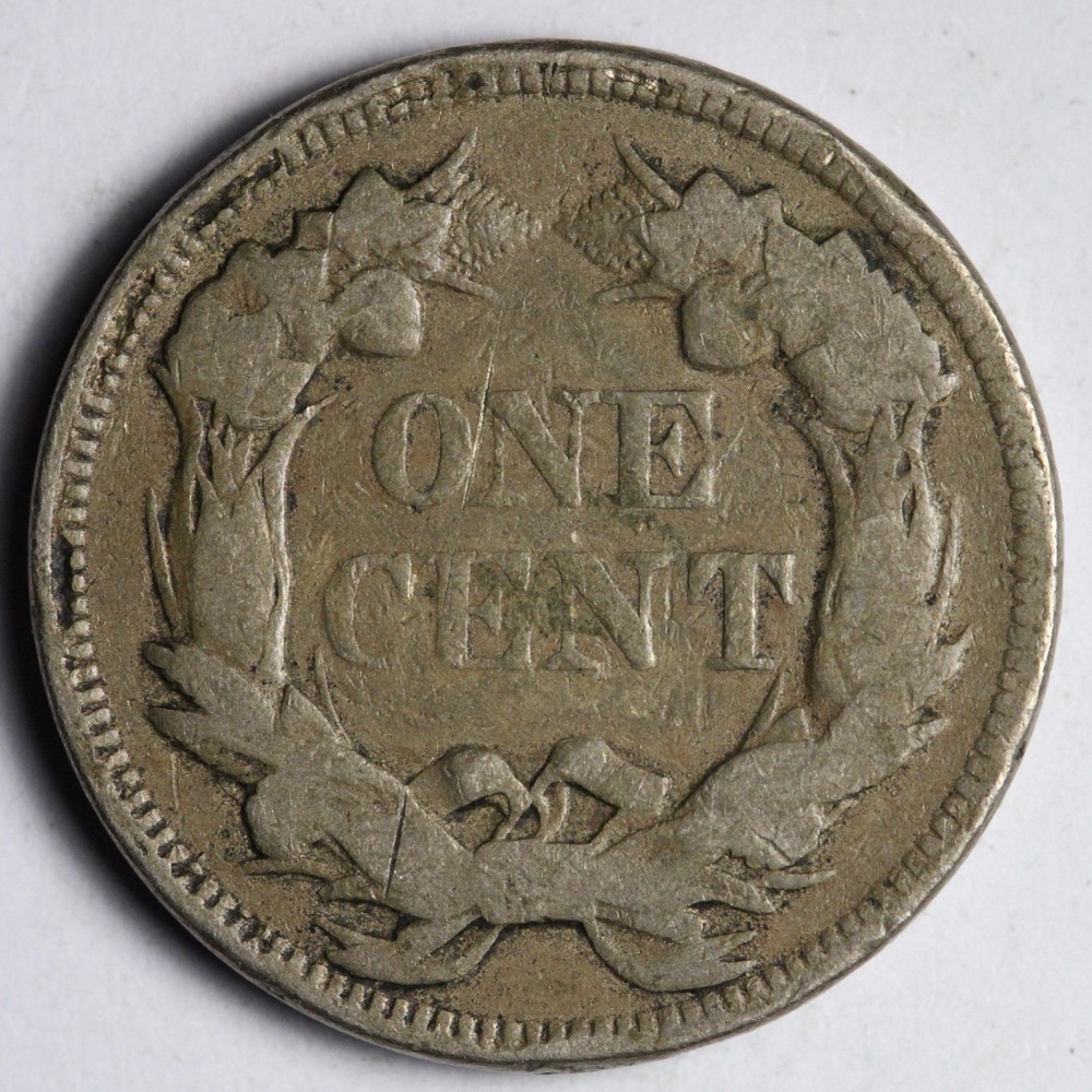 1858 LL Flying Eagle Cent Penny VG E141 OIXK