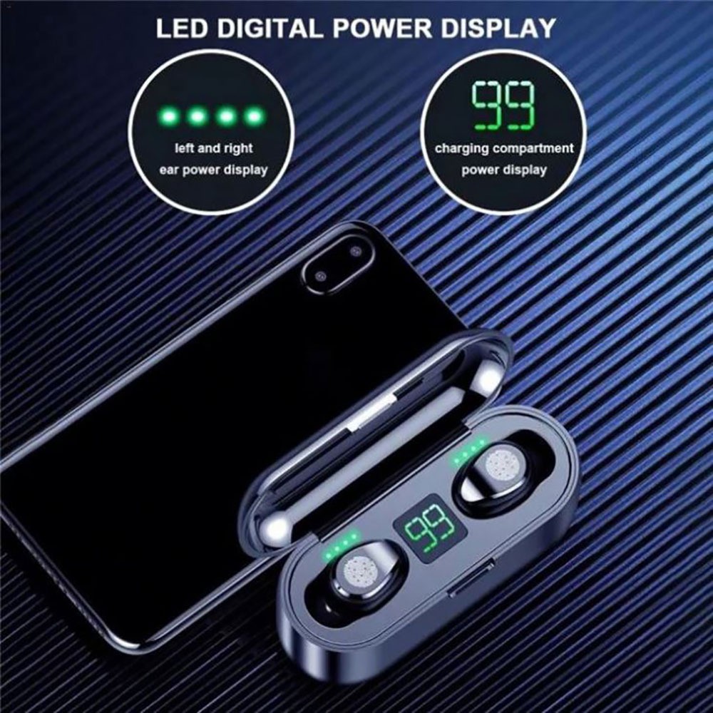 Wireless Bluetooth Headset 5.0 Digital Display Dual Call Power Display Movement