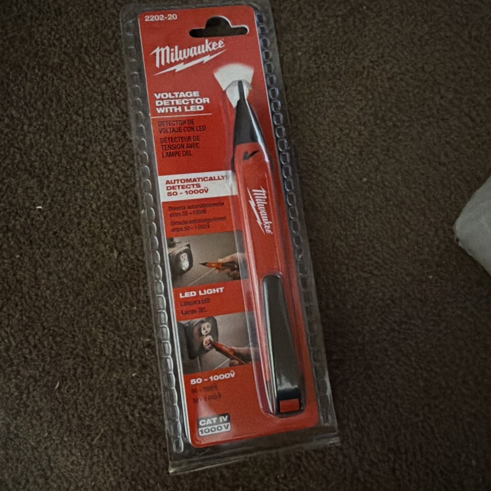 Milwaukee 2202-20 Work Light Voltage Detector - Red