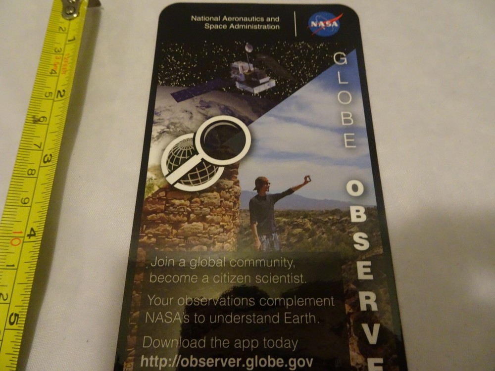 NASA Space Mission Globe Observer Program Laminated flyer brochure