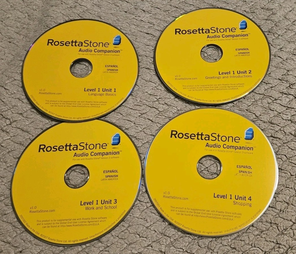 Rossetta Stone Spanish Level 1 CD Set Tested Plays