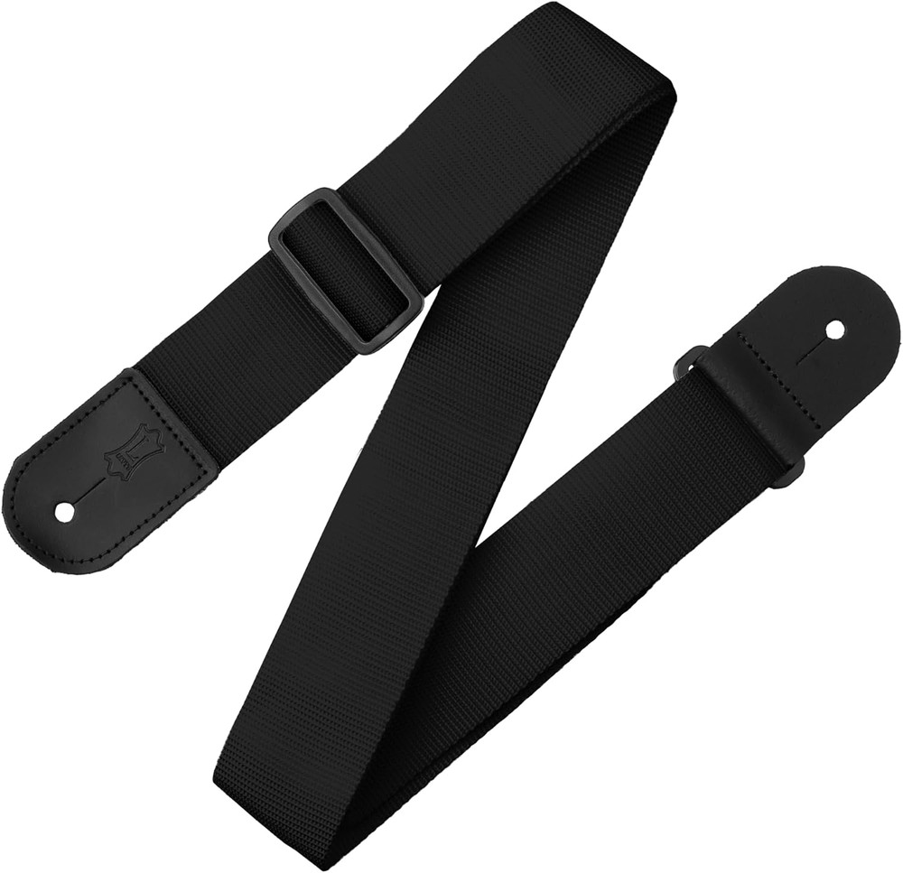 Leathers 2" Polypropylene Guitar Strap with Genuine Leather Ends And Tri-Glide