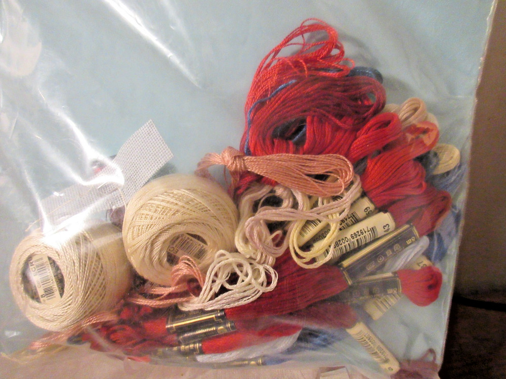 HTF Debbie Stiehler AMERICAN PATCHWORK Needlepoint KIT w/ Shaker BOX!