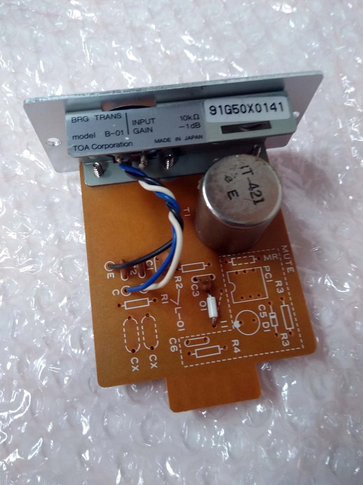 TOA B-01 Unbalanced Line Input Module Inputs and Gain Control