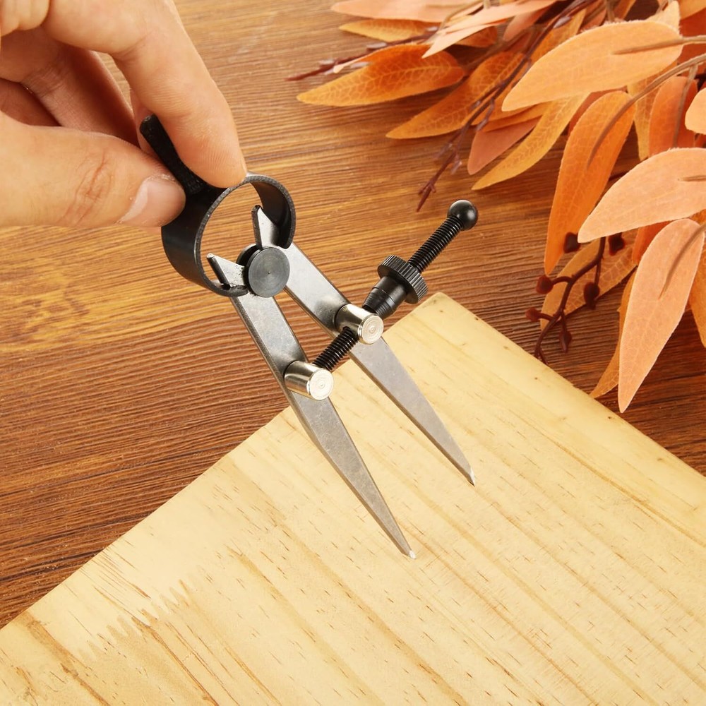 Adjustable Lockable Spring Compass Leather Wing Divider 4/6/8 in Measuring Tool