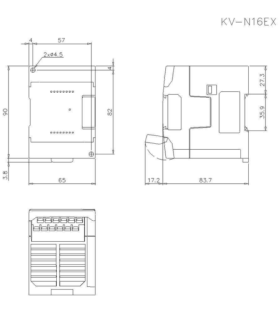 1pcs KEYENCE KV-N16EX PLC Programmable Controller Module New