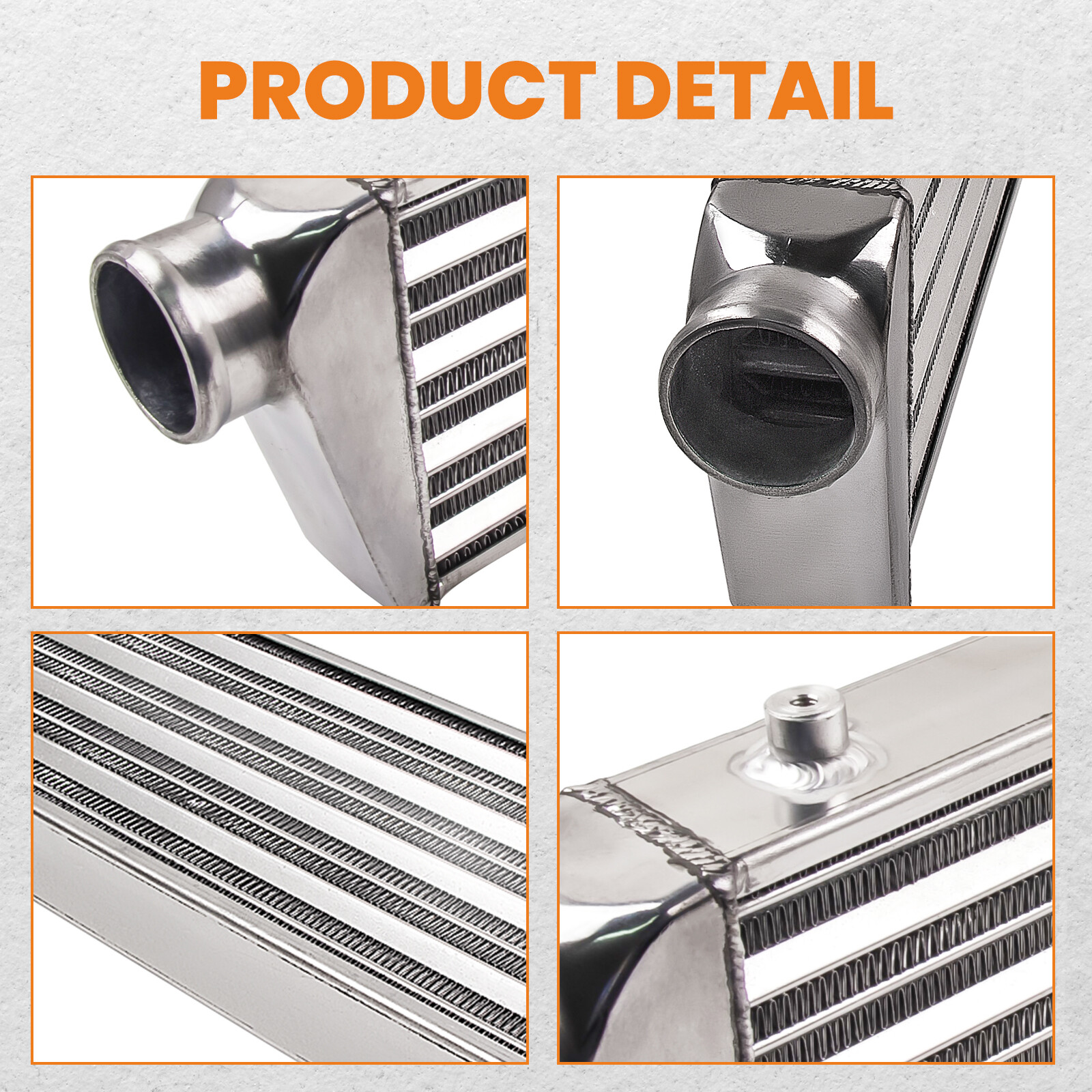 Universal Turbo Front Mount Aluminum Intercooler 27'' X 7'' X 2.5'' Tube & Fin