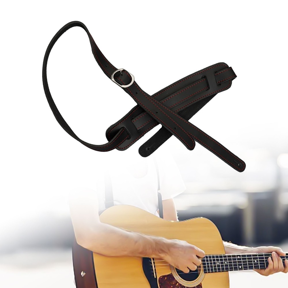Nice Practical Classical Guitar Guitar Strap Heavy Duty Leather Useful