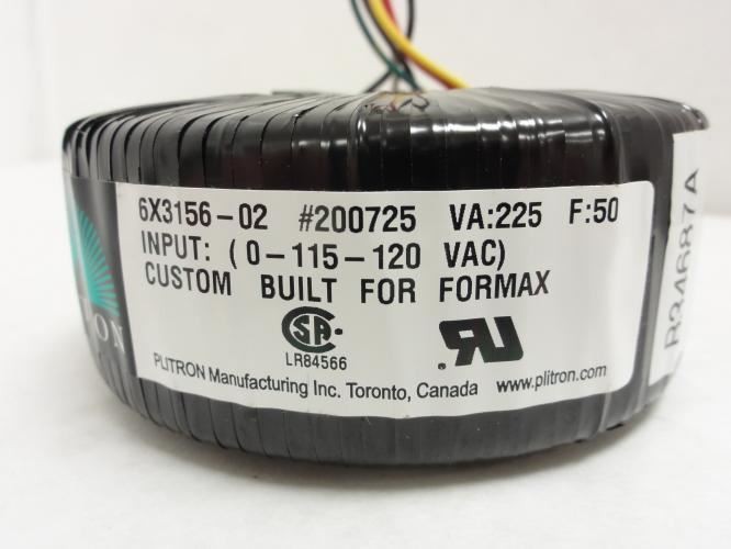 203975 New-No Box; Plitron 6X3156-02 Transformer 115/120VAC Formax # B34687AMC